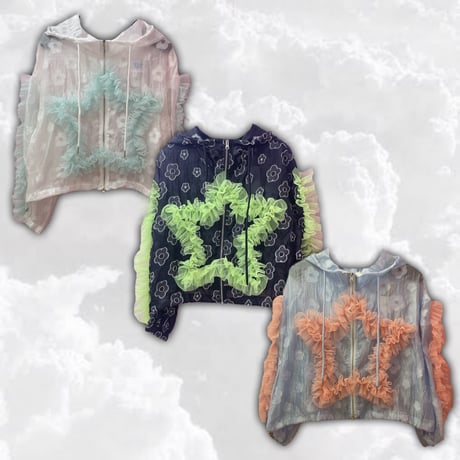 新品 ⭐︎ anuans ボリュームスリーブシアーブルゾン アニュアンス anuans ボリュームスリーブシアーブルゾン （BLACK