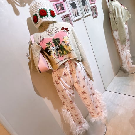 ローズスリットレースパンツ