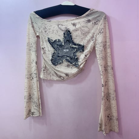 デニム⭐︎アシメシアートップス