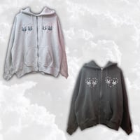 Twin rabbits ジップパーカー