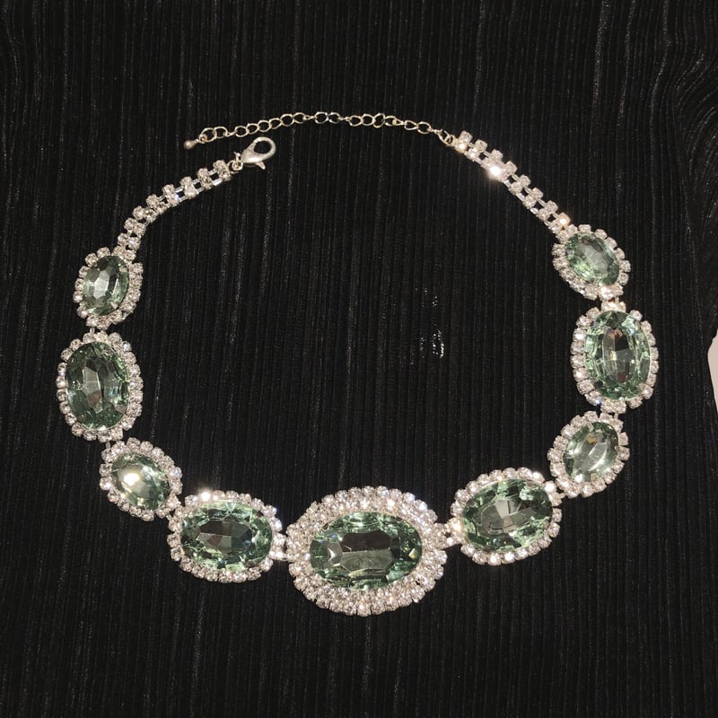 オーバルビジューネックレス | Romantic Standard