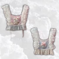 Animal plush パッチワークフリルビスチェ