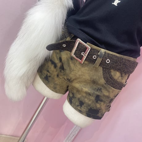 レオパード切替マイクロショートパンツ