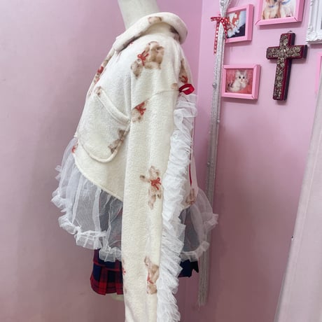 ふわふわBearフリルトップス