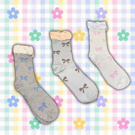 フリルリボンソックス