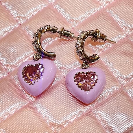 Heartストーンピアス
