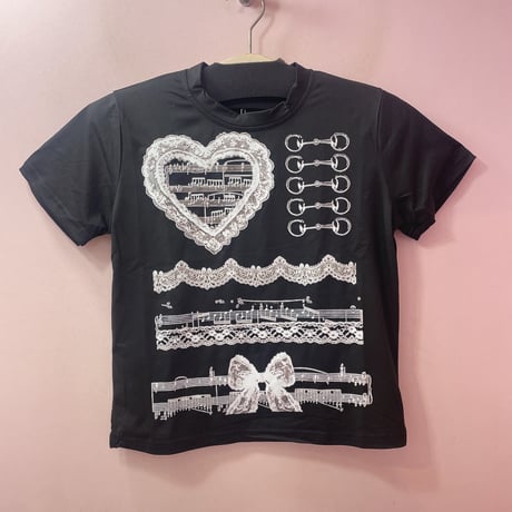 Melody レースモノトーンTシャツ