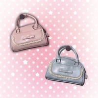 リボンフリルレザーミニバッグ