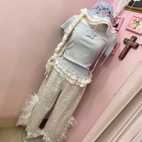 Ribbon rabbitスリットレースパンツ