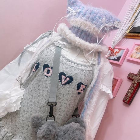 LOVE♡パッチフラワーキャミワンピース