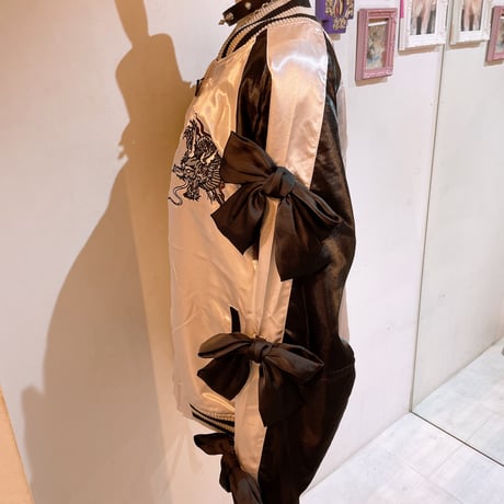リボンスリーブスカジャン