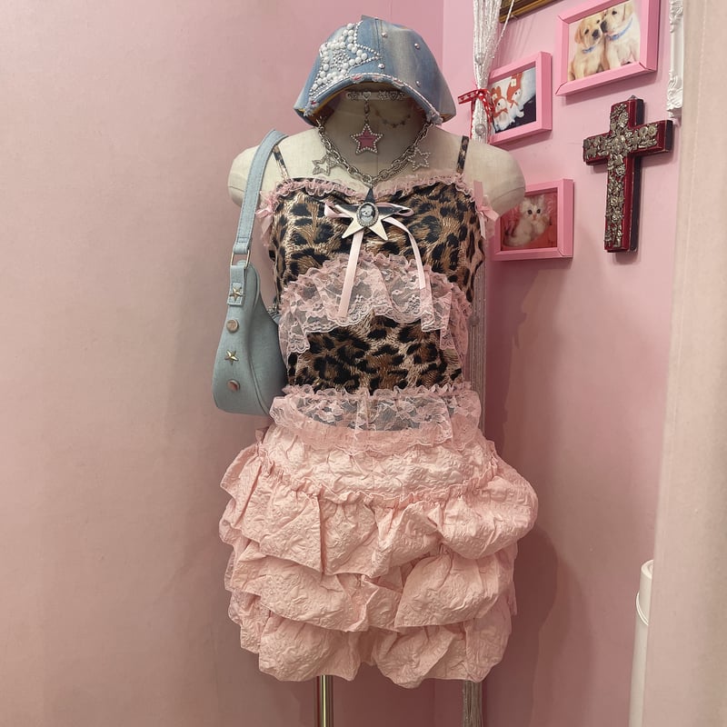 レオパードレースフリルキャミソール | Romantic Standard