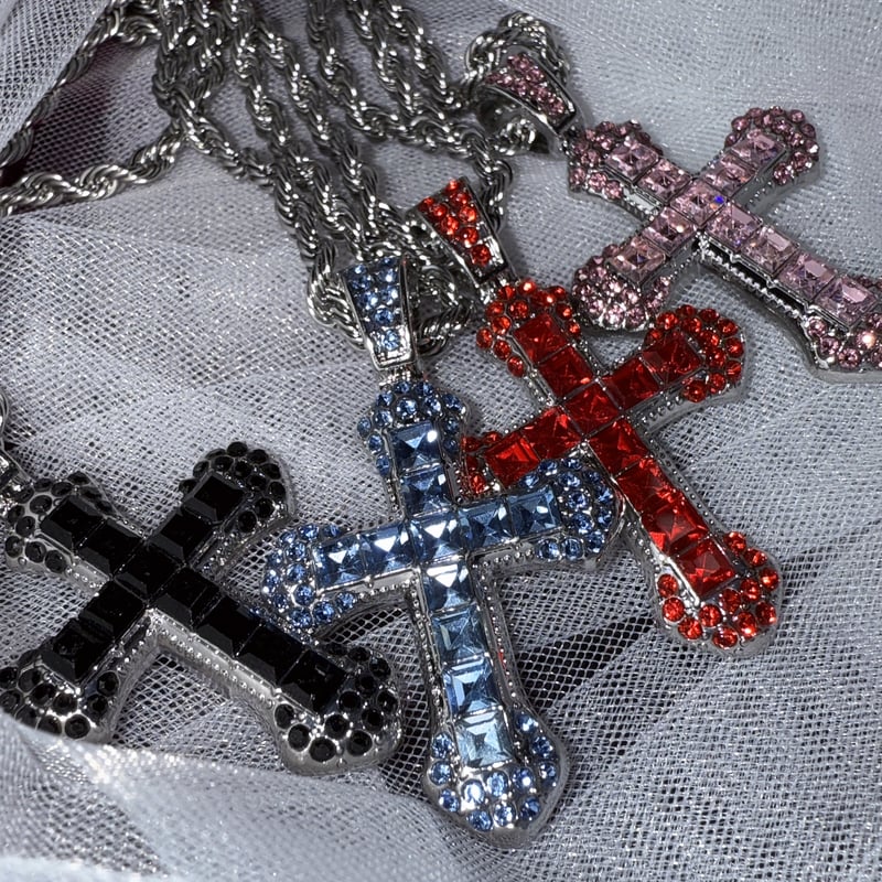 クロスビジューカラーネックレス | Romantic Standard ロマンティック