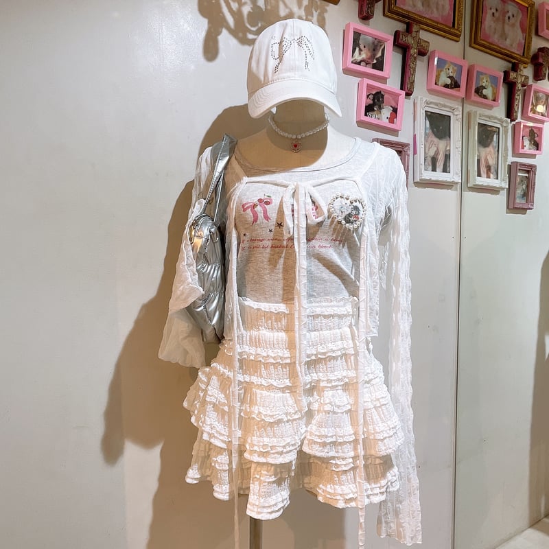 Blugirl ブルガリアンローズ ティアードフリル シルクマキシスカート Blugirl ブルガリアンローズ ティアードフリル シルクマキシ