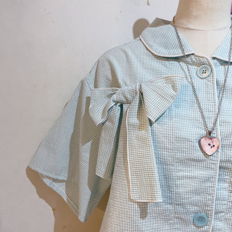 リボンレースチェックシャツ | Romantic Standard ロマンティック