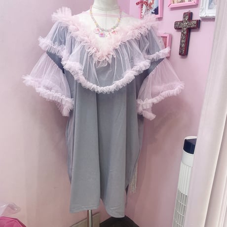 Angel wing フリルチュールTシャツ