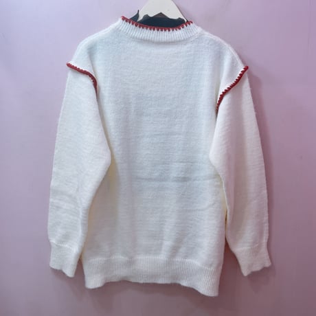 Cherryチェックロゴニット