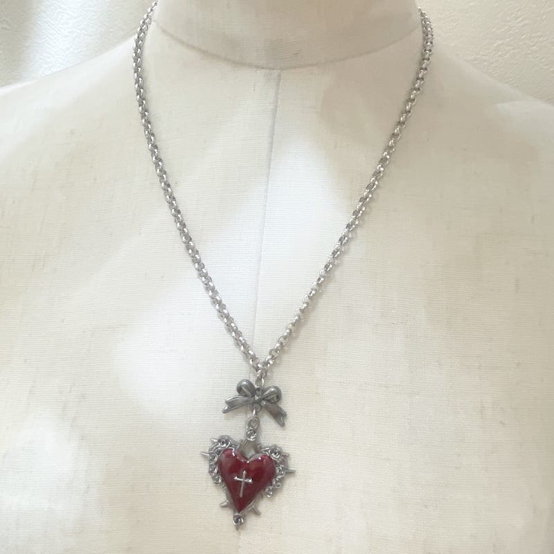 RED HEARTゴシックリボンネックレス | Romantic Standard ロマンティ