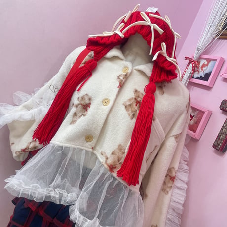 ふわふわBearフリルトップス