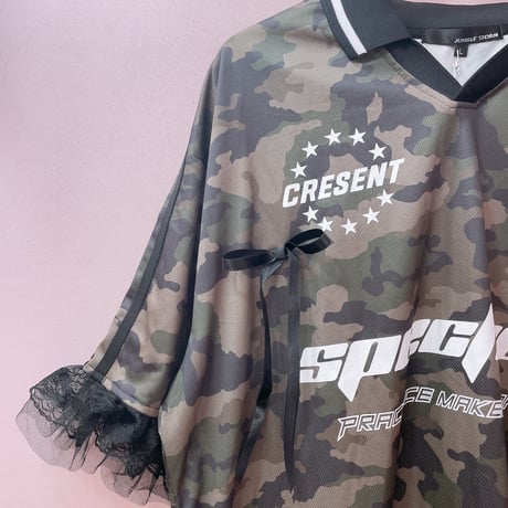 フリルリボン柄ゲームシャツ