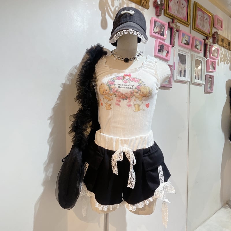 レースリボンスウェットショートパンツ | Romantic Standard
