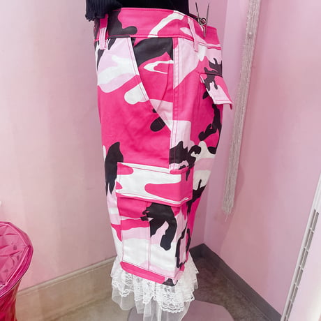 カモフラフリルハーフパンツ