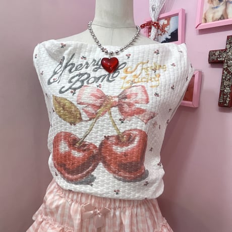Cherry ノースリーブトップス