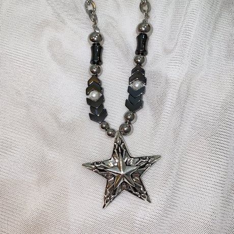 silver STAR チェーンネックレス
