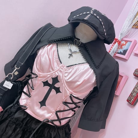 ♡ベルトシアーショートブラウス