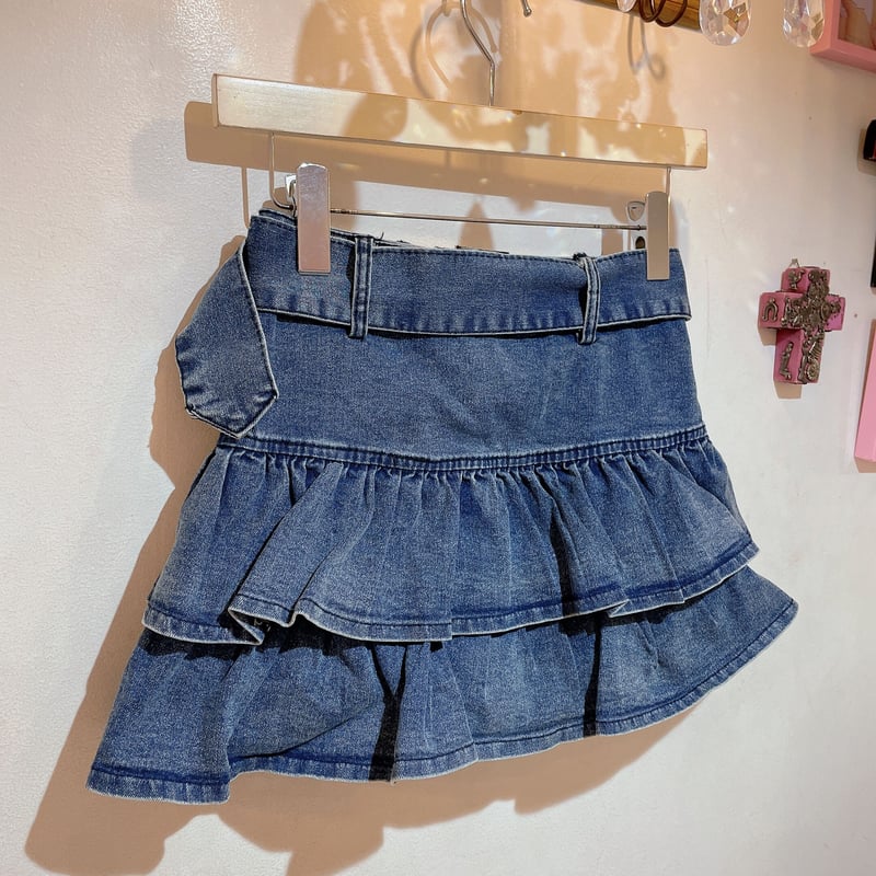 【DOLCE&GABBANA】 ヴィンテージ デニム スカート フリル ロリータ ede7eeeddba19c1e472499f0347dd8
