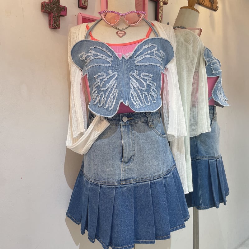 バタフライデニムビスチェ | Romantic Standard ロマンティック