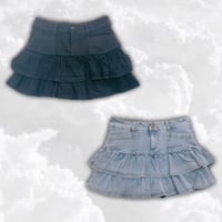 ティアードフリルデニムスカート