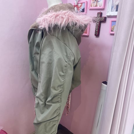 カラーファーフードブルゾン