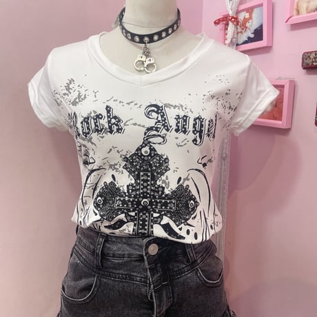 Rock Angel クロスTシャツ