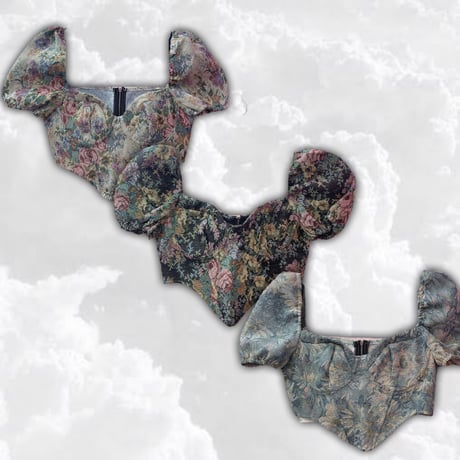 フラワーゴブランブラウス