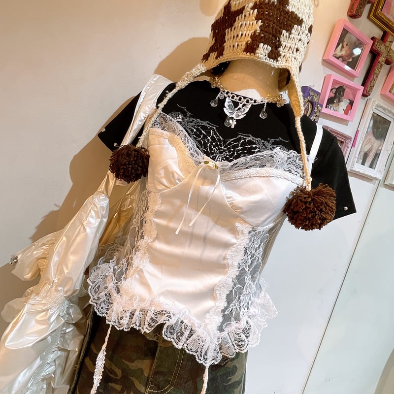 rosarymoon 16ss サテンビスチェ サテンレースビスチェ | Romantic Standard ロマンティック