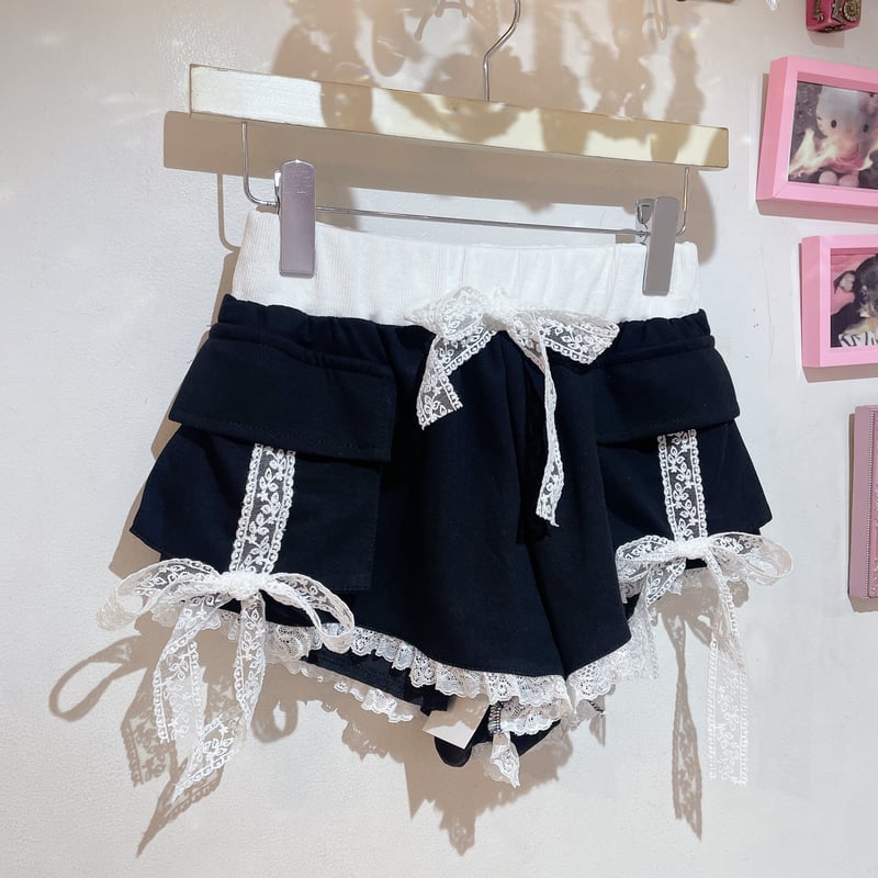 レースリボンスウェットショートパンツ | Romantic Standard