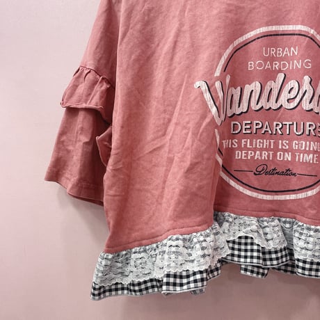 リメイクフリルロゴTシャツ B