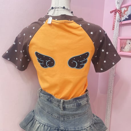 モチーフ刺繍⭐︎ラグランTシャツ