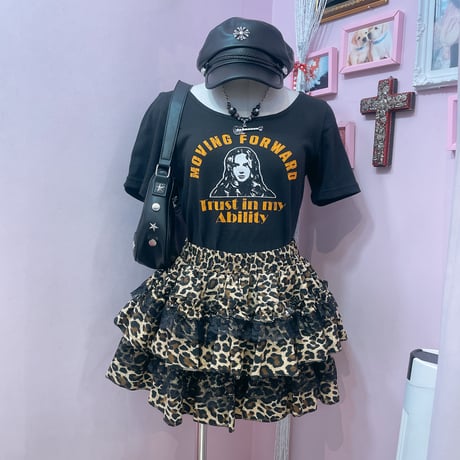 レオパードティアードミニスカート