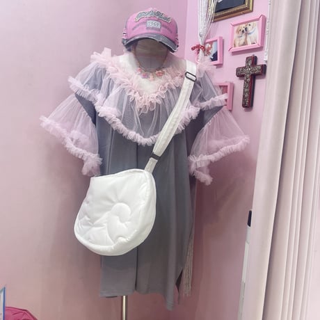 Angel wing フリルチュールTシャツ