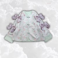 リボンスリーブチャイナトップス(Pink)