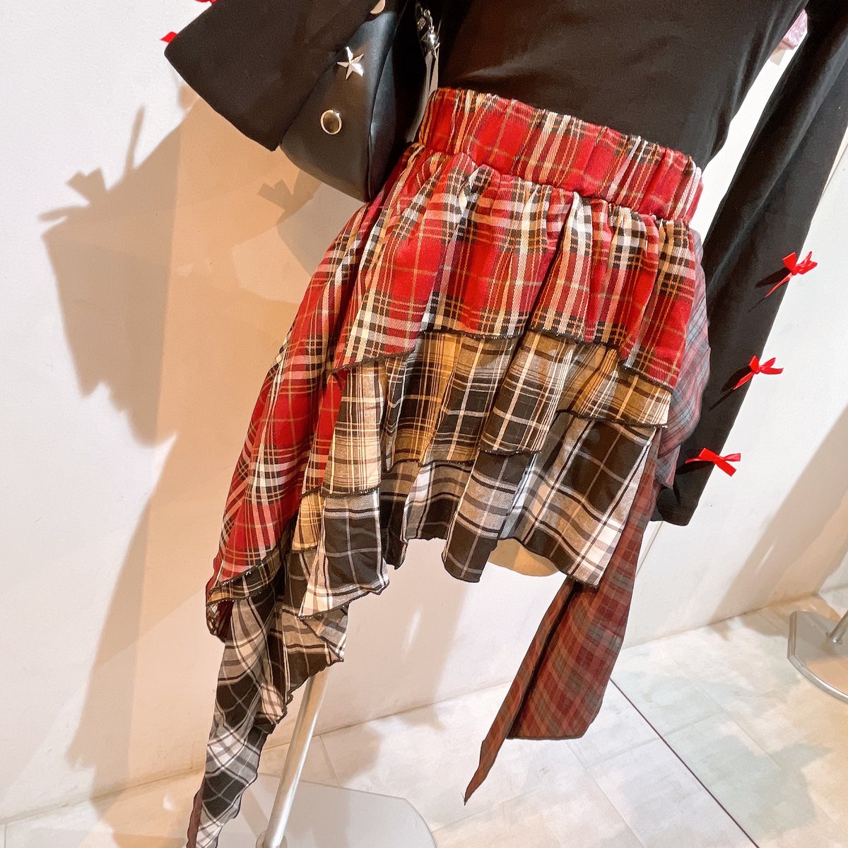 Sola❤︎ チェスティ　アシンメトリーチェックスカート スカート アシンメトリー チェックスカート : ZOZOTOWN Yahoo!店