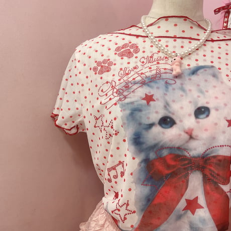 Kittyドットシアートップス