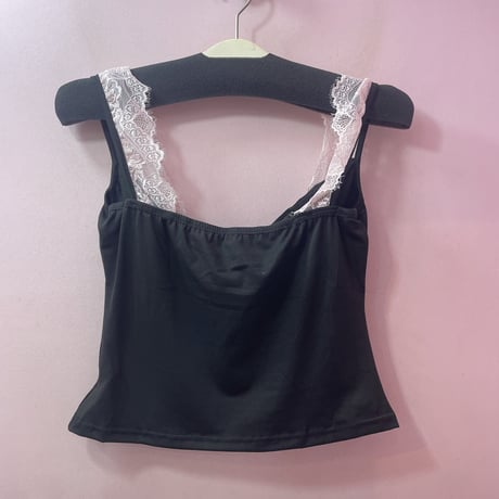 Black×pinkレースビスチェ