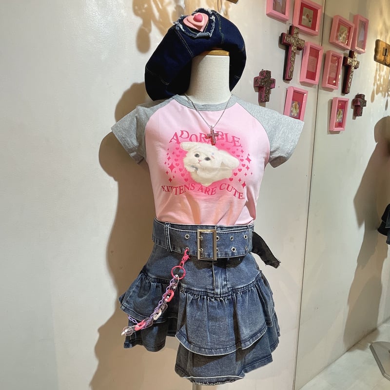 ワンダフルワールド くまさんデニムスカート ワンダフルワールド 親子