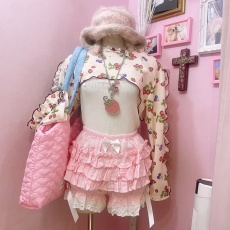 Berry cherry フリルショートトップス