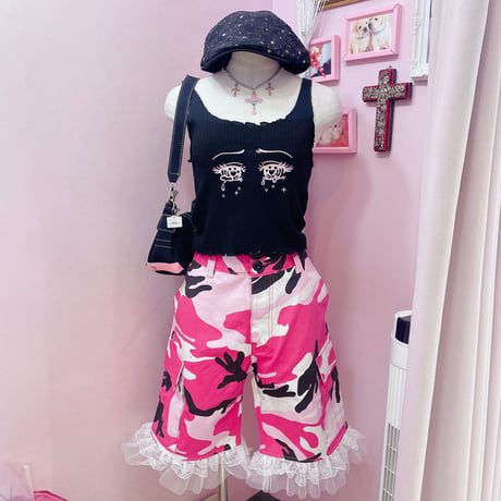 カモフラフリルハーフパンツ