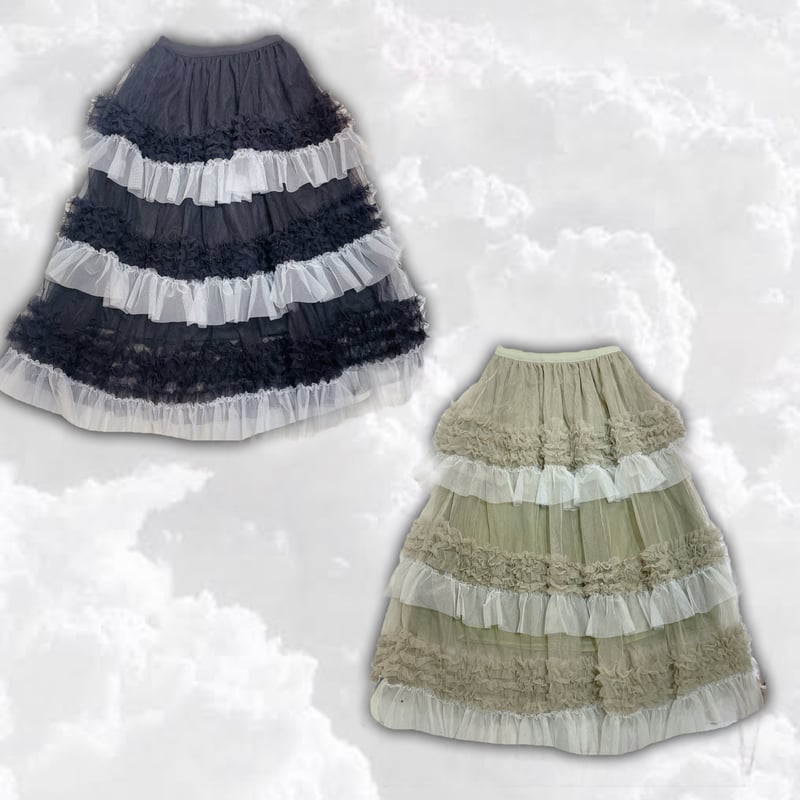 2トーンフリルチュールスカート | Romantic Standard