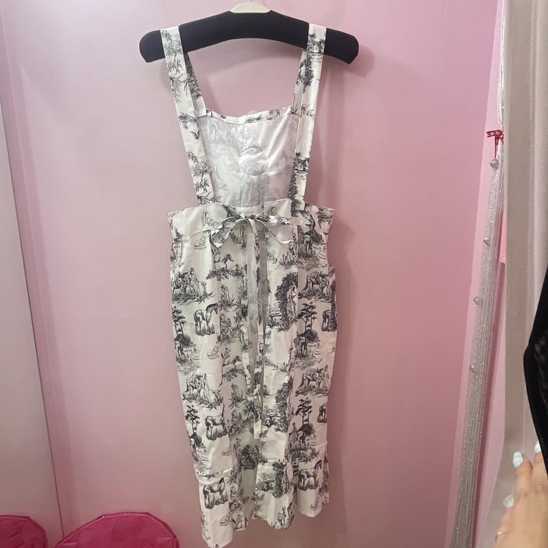 マニー　many　エプロン　カントリー柄　綿　レア　レトロ レトロアニマルクラシカルエプロン | Romantic Standard